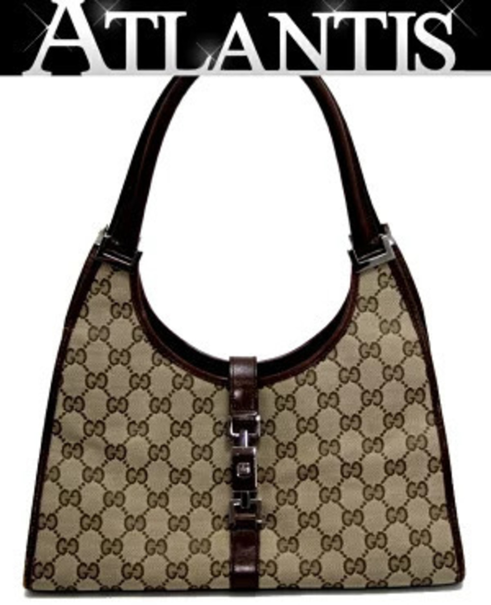 Gucci GG Jackie Hobo bag canvas leather brown